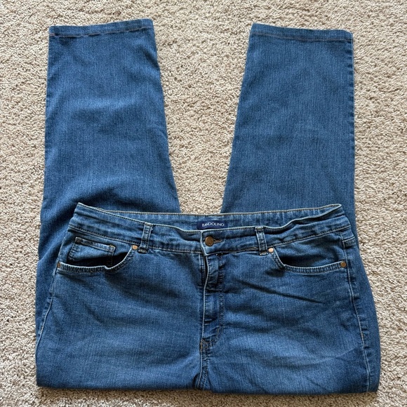 Bandolino Caroline Slim Women's Plus Size 16 Blue Denim Jeans - Picture 1 of 6